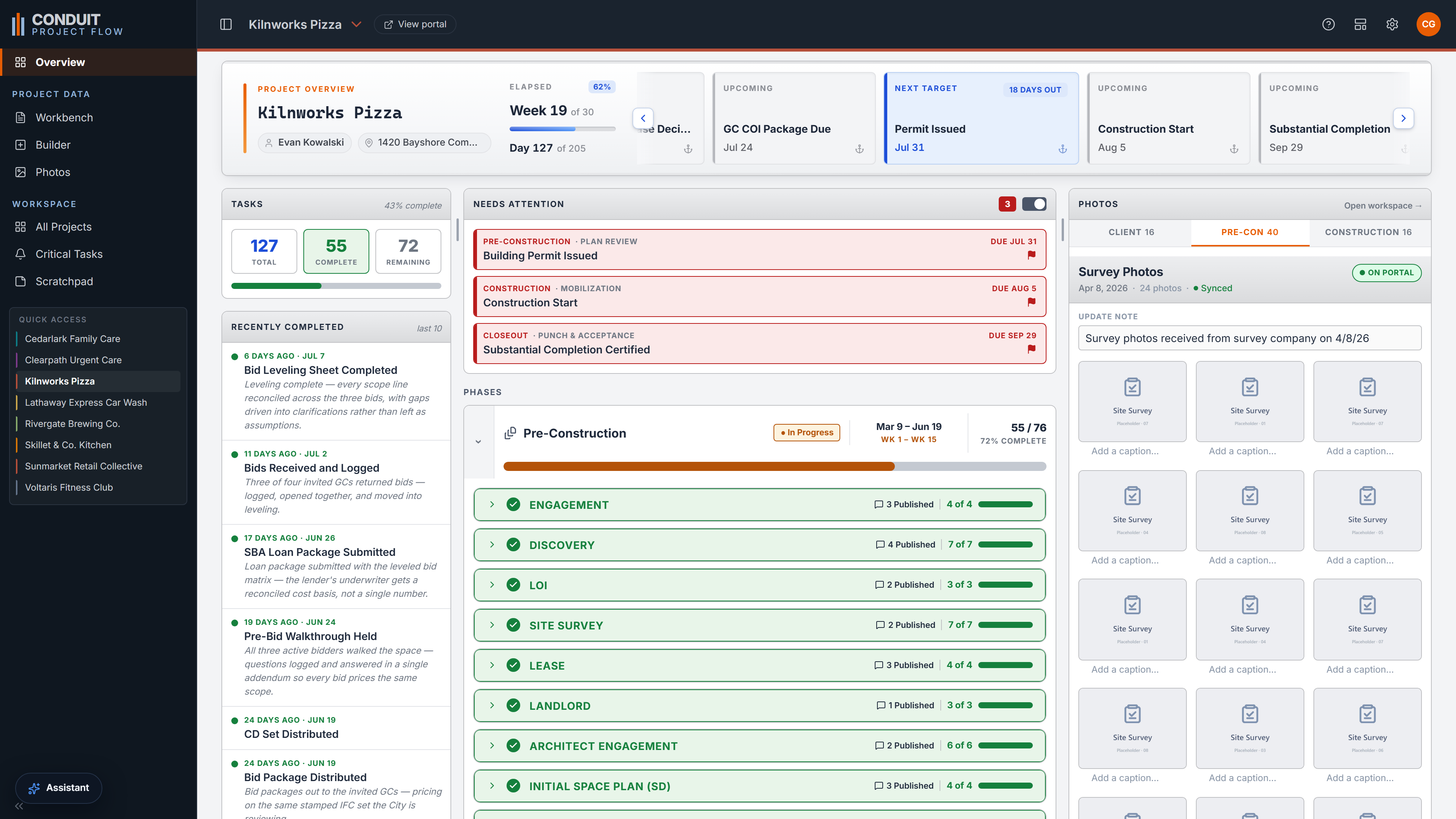 Project Overview command page